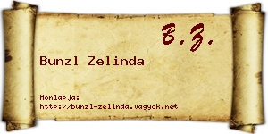 Bunzl Zelinda névjegykártya